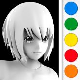 Figuromo Artist: Anime Bishoujo Doll - 3D Figure Color Combine Giveaway
