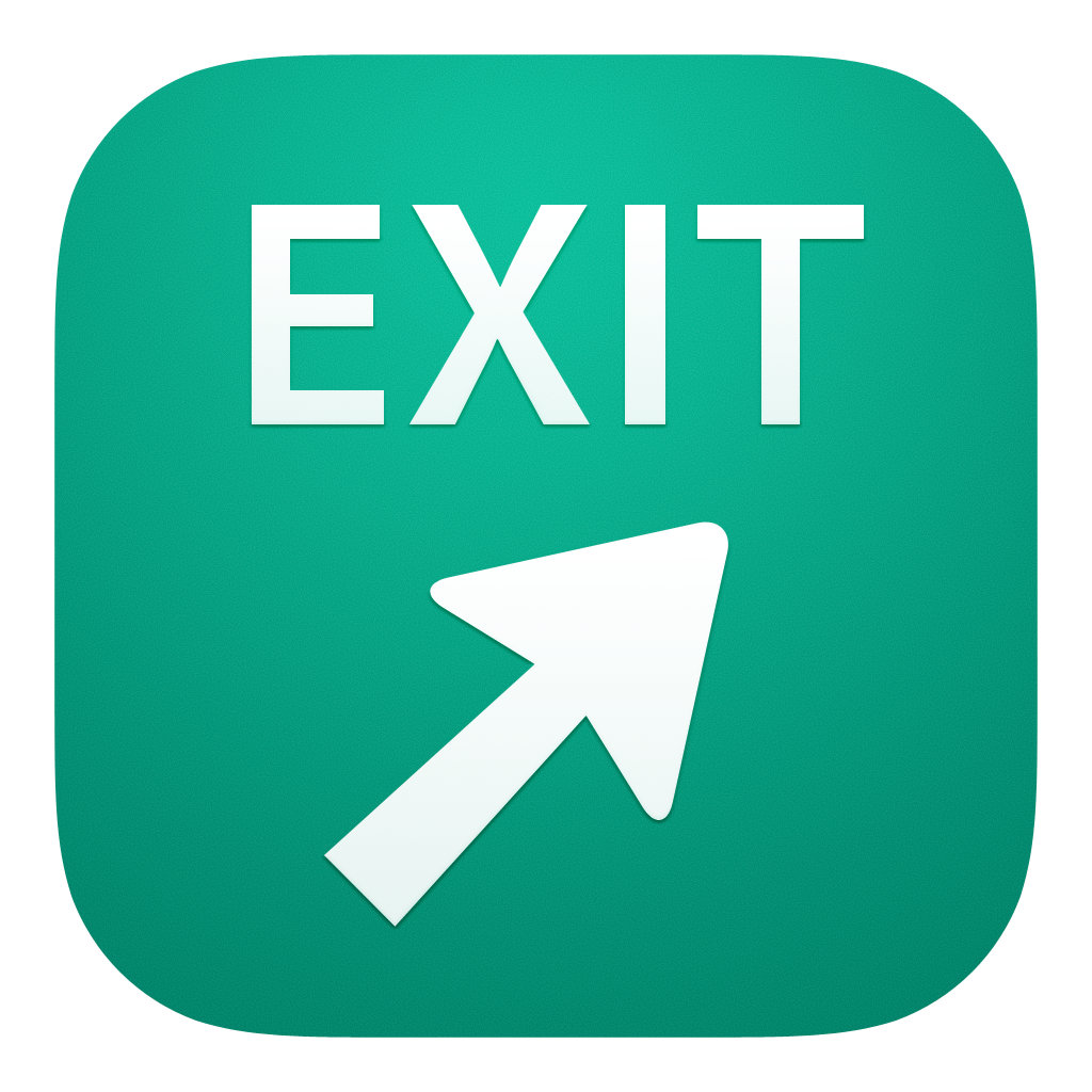 Exit file icon. Exit Word. Where to.