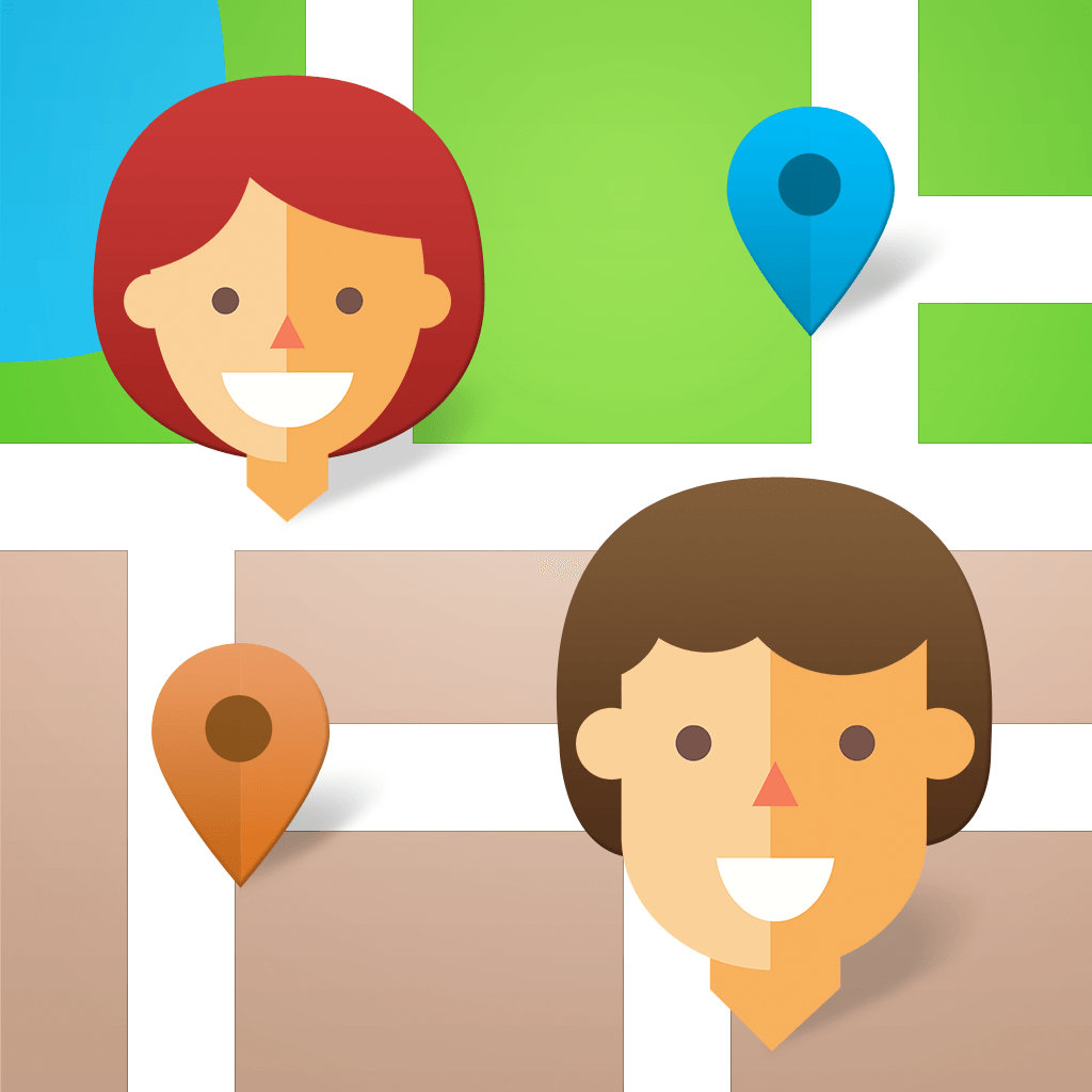 Семейное приложение. Family Locator. Значок отслеживая Мои дети. Character icon. Family IOS icon.