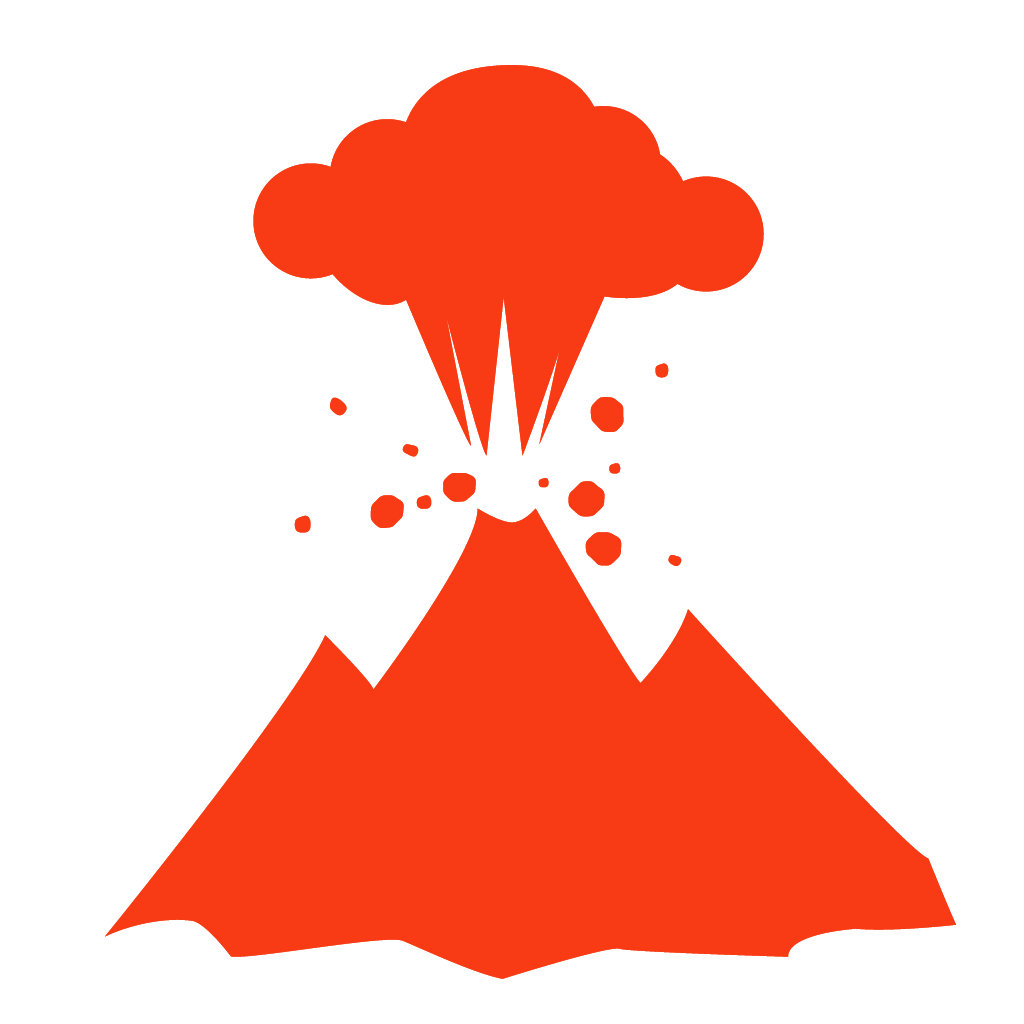 Извержение вулкана вектор