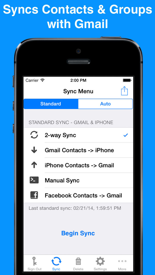contacts sync for google gmail with auto sync price