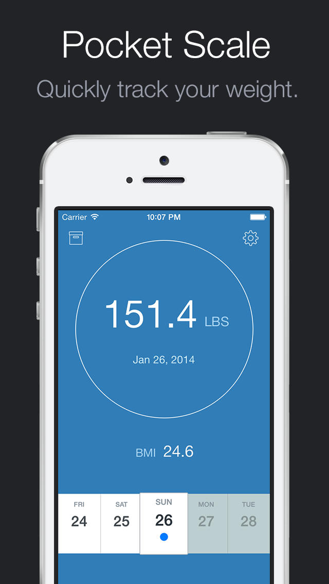 iPhone Giveaway of the Day - Pocket Scale - Quick Weight Tracker