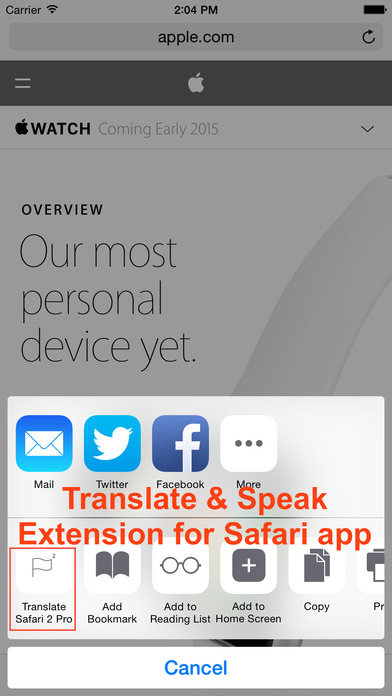 Free translate extension for safari download